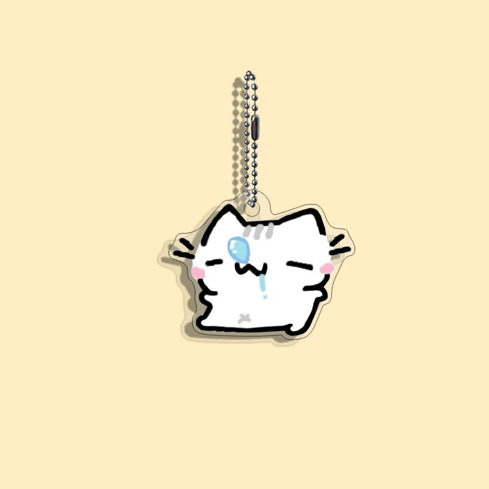 Funny Cat Character Keychain