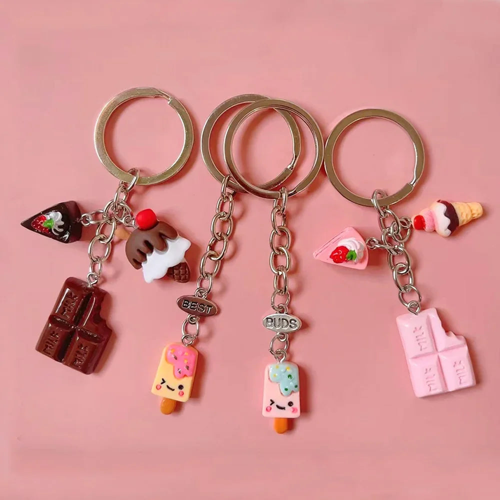 Resin Dessert Charm Keychain