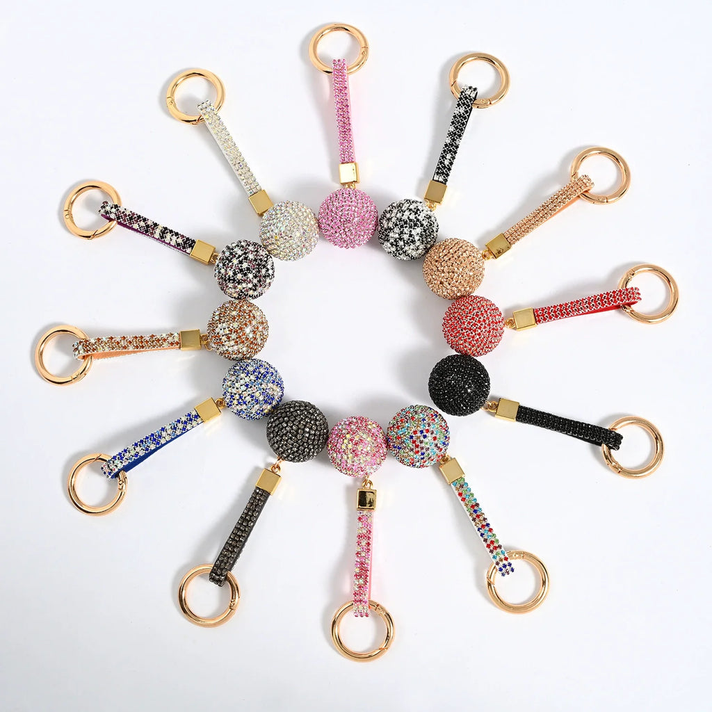 Rhinestone Disco Ball Keychain