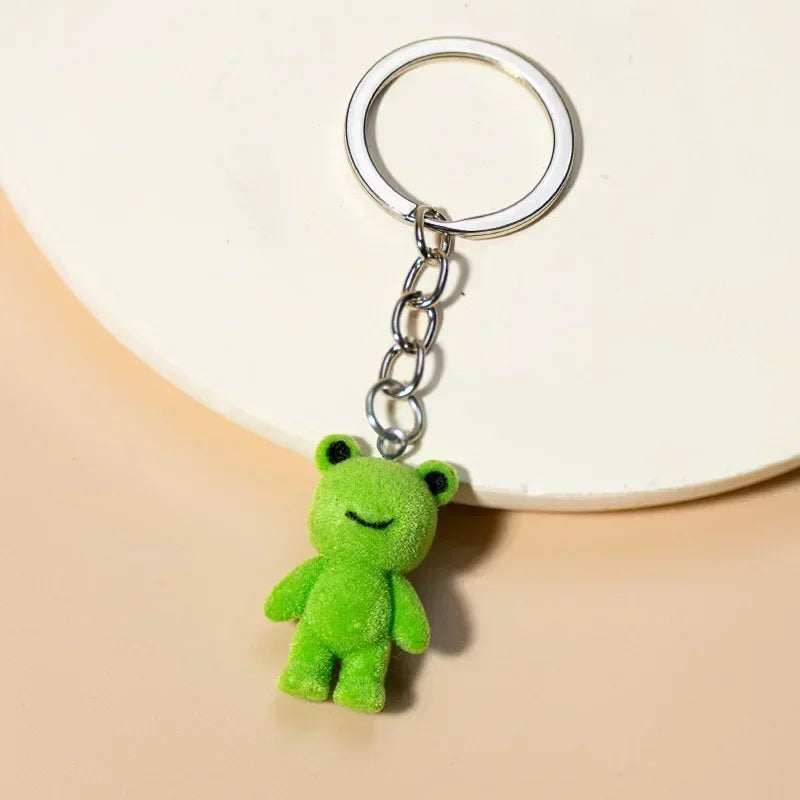 Cute Green Frog Keychain