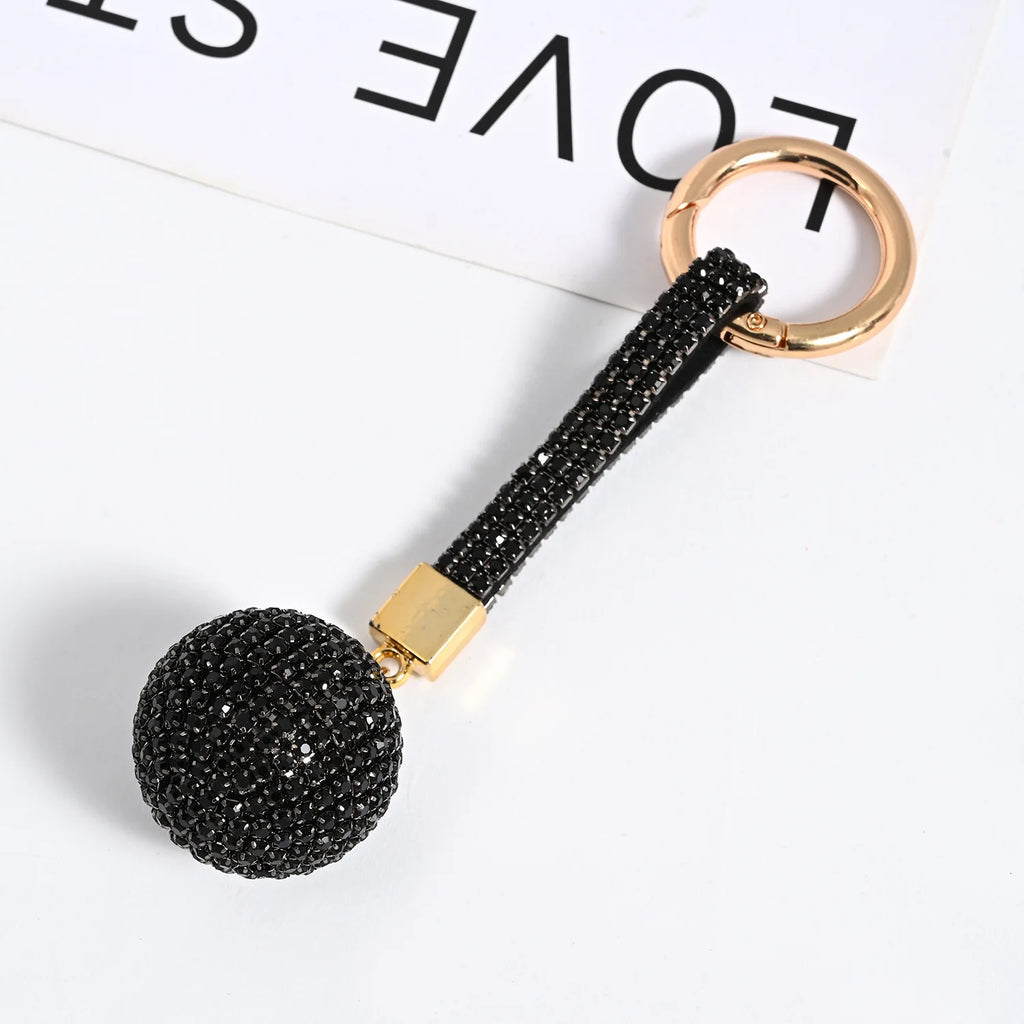 Rhinestone Disco Ball Keychain