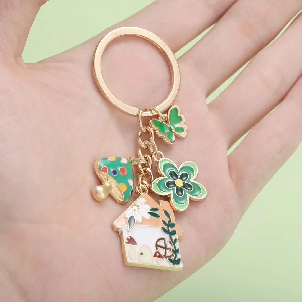 Fairy Tale Enamel Charm Keychain