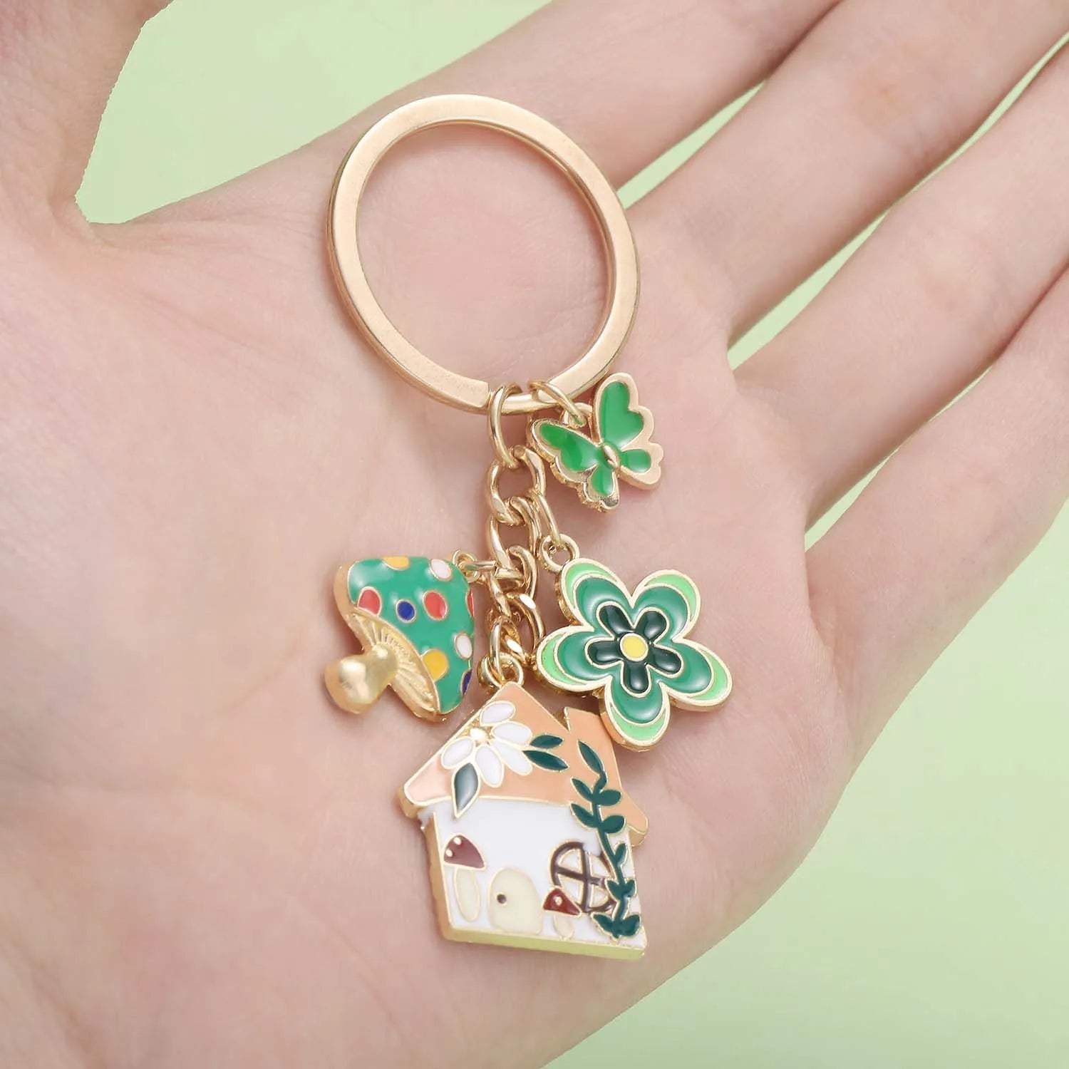 Fairy Tale Enamel Charm Keychain