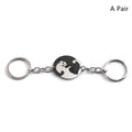 Hugging Cats Couple Keychain
