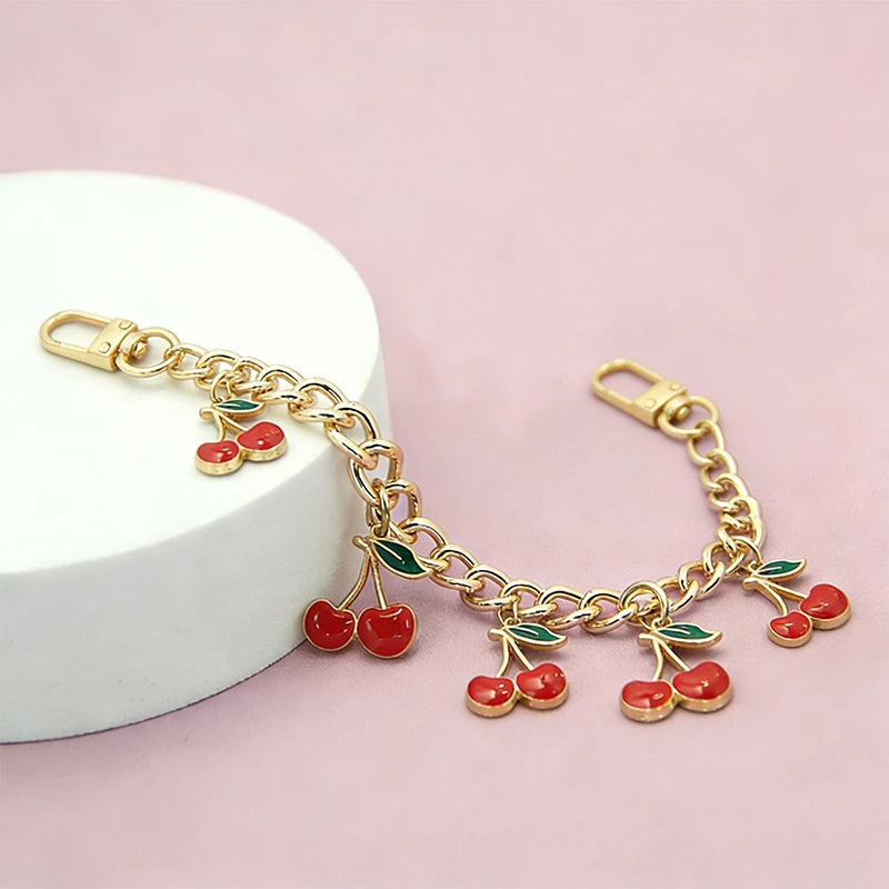 Strawberry & Cherry Bag Chain Charm