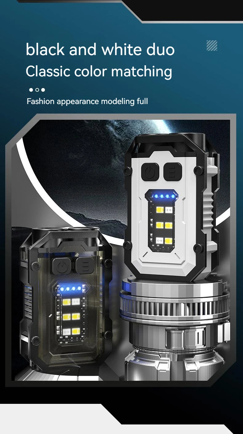 Portable Dual-Light Keychain Torch