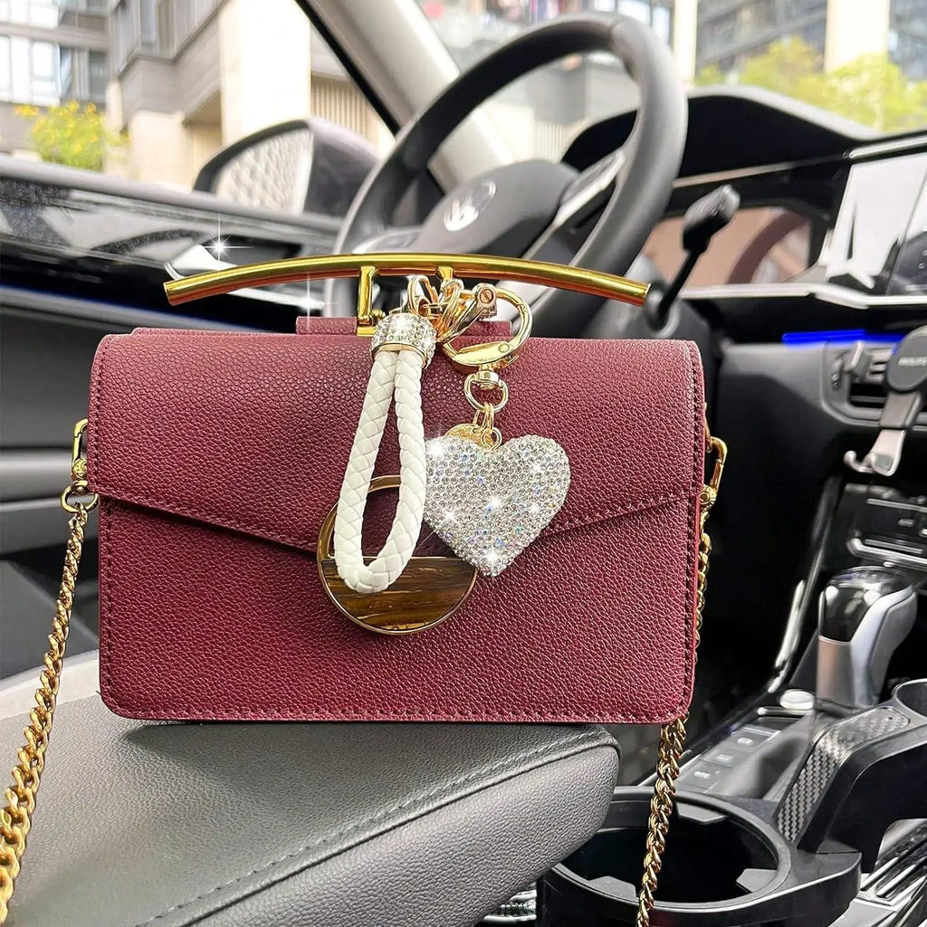 Crystal Heart Car Keychain