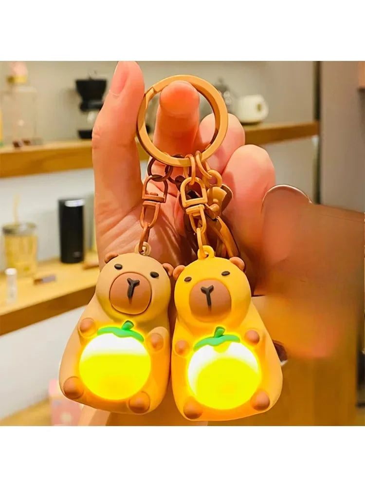 Glow Capybara Kawaii Keychain