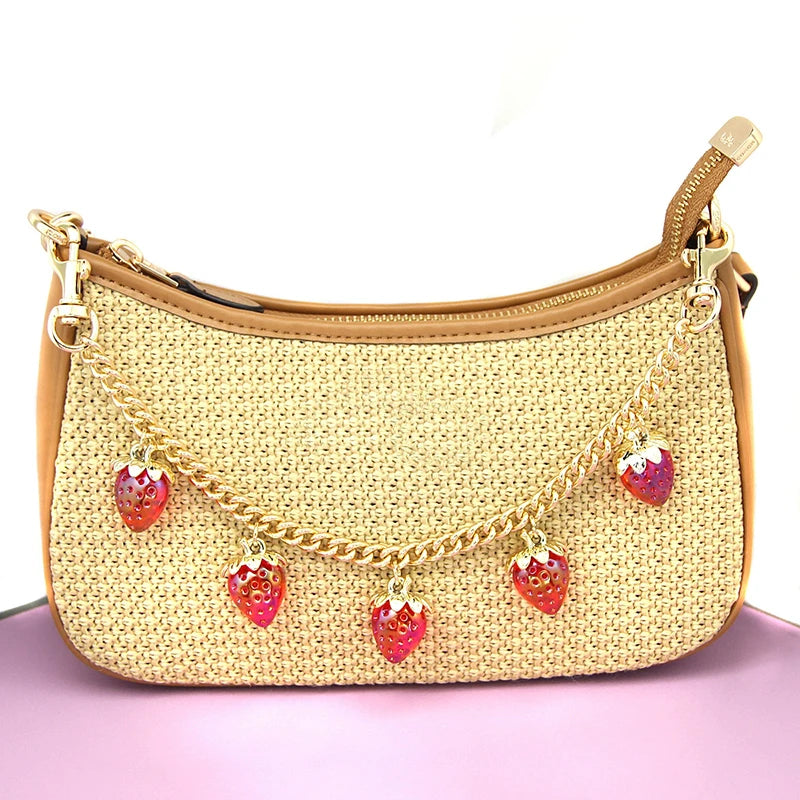 Strawberry & Cherry Bag Chain Charm