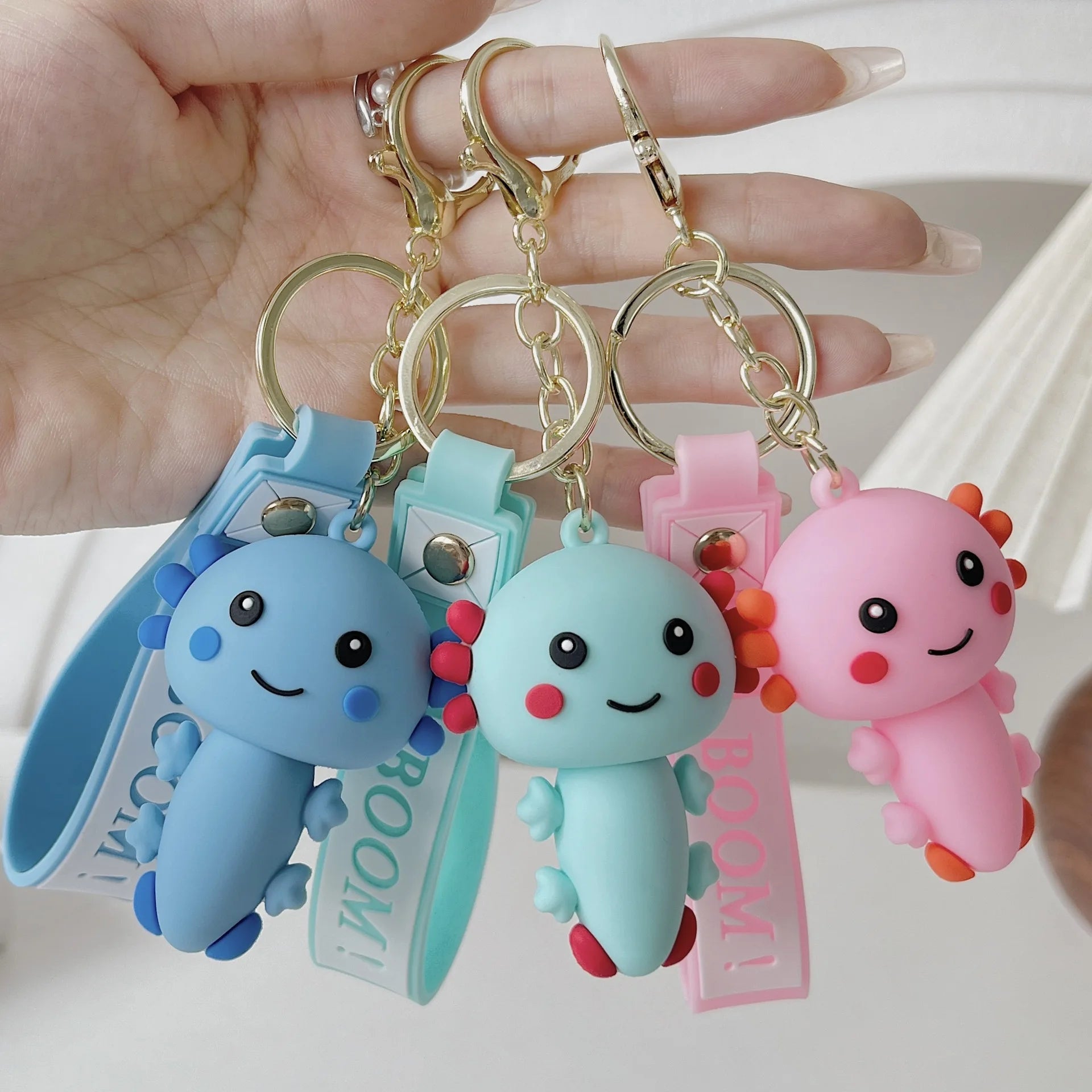 Kawaii Axolotl Keychain