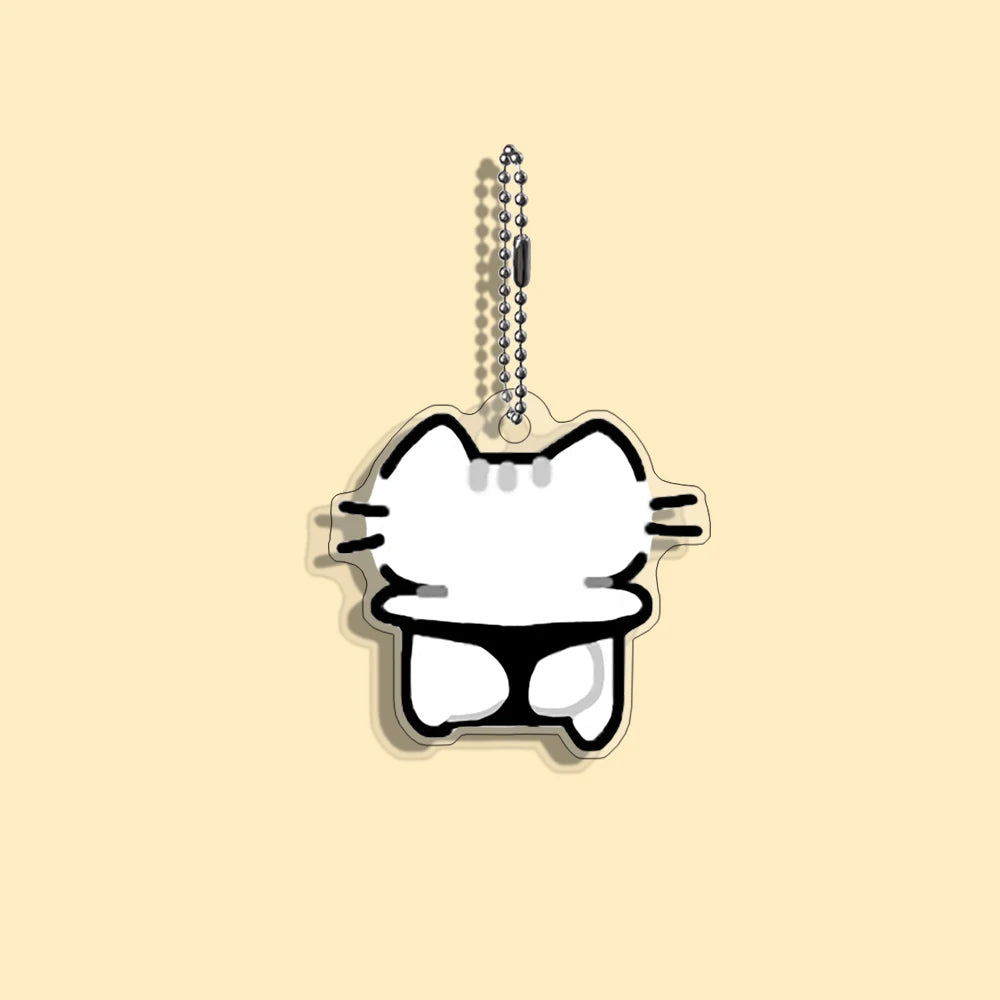 Funny Cat Character Keychain