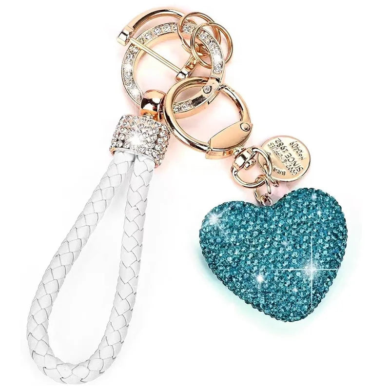 Crystal Heart Car Keychain