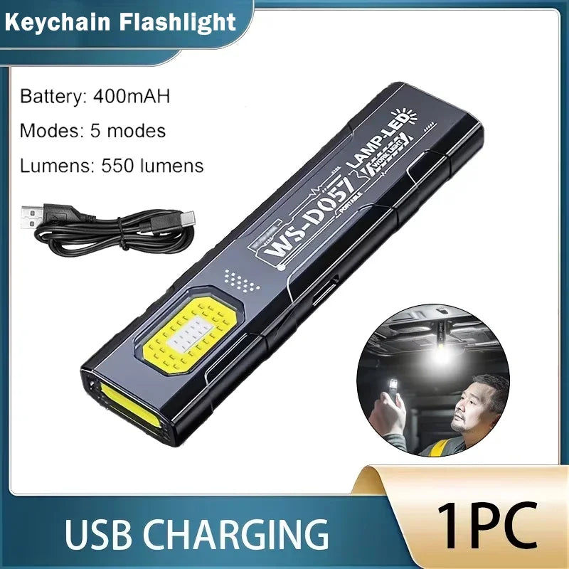 Powerful Mini COB LED Keychain Flashlight
