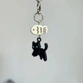 Black Cat Phone Charm Keychain