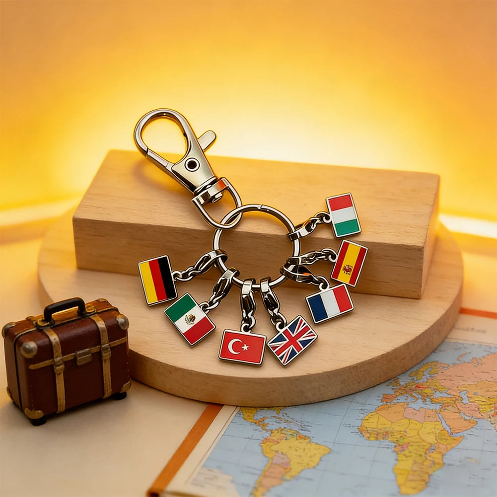 Flags of the World Keyring
