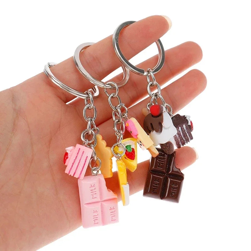 Resin Dessert Charm Keychain