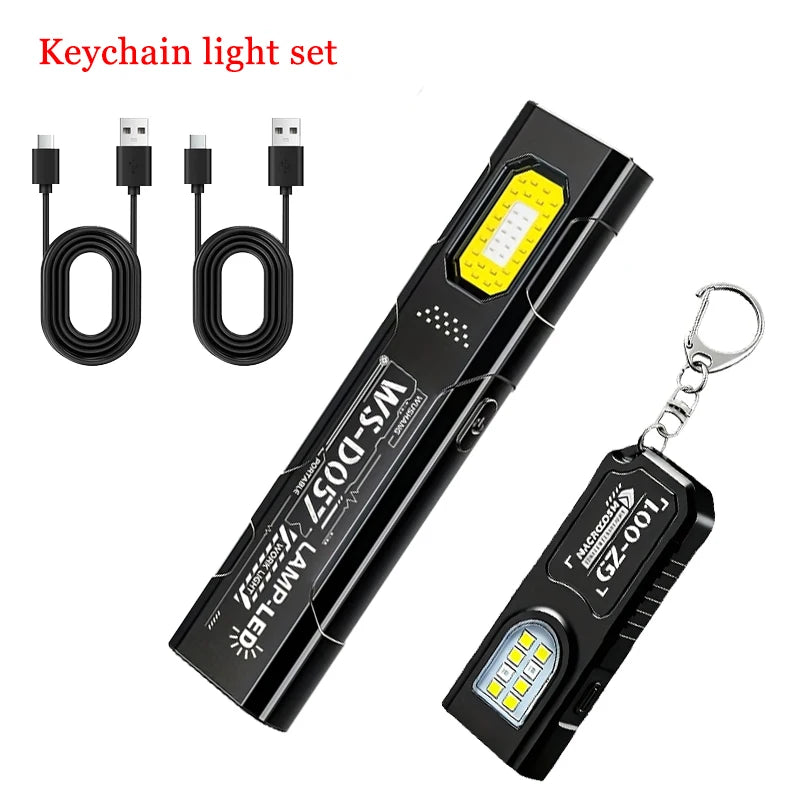 Powerful Mini COB LED Keychain Flashlight