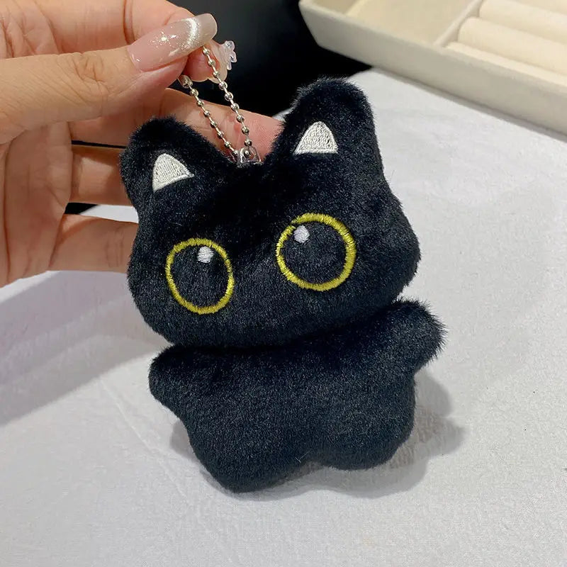Pilot Black Cat Plush Keychain