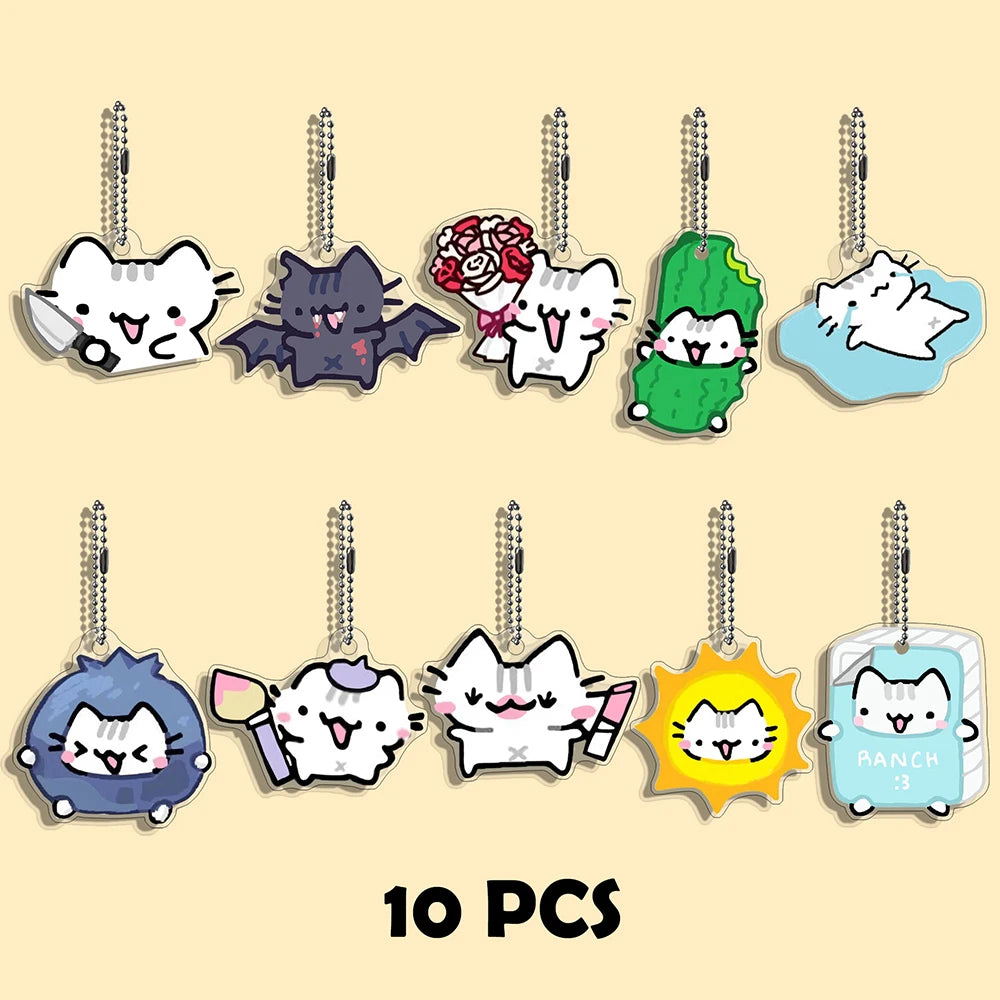 Funny Cat Character Keychain