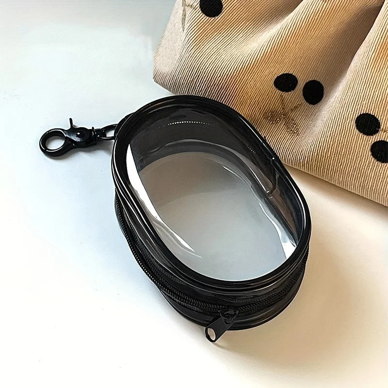 Mini Clear Zipper Pouch Keychain