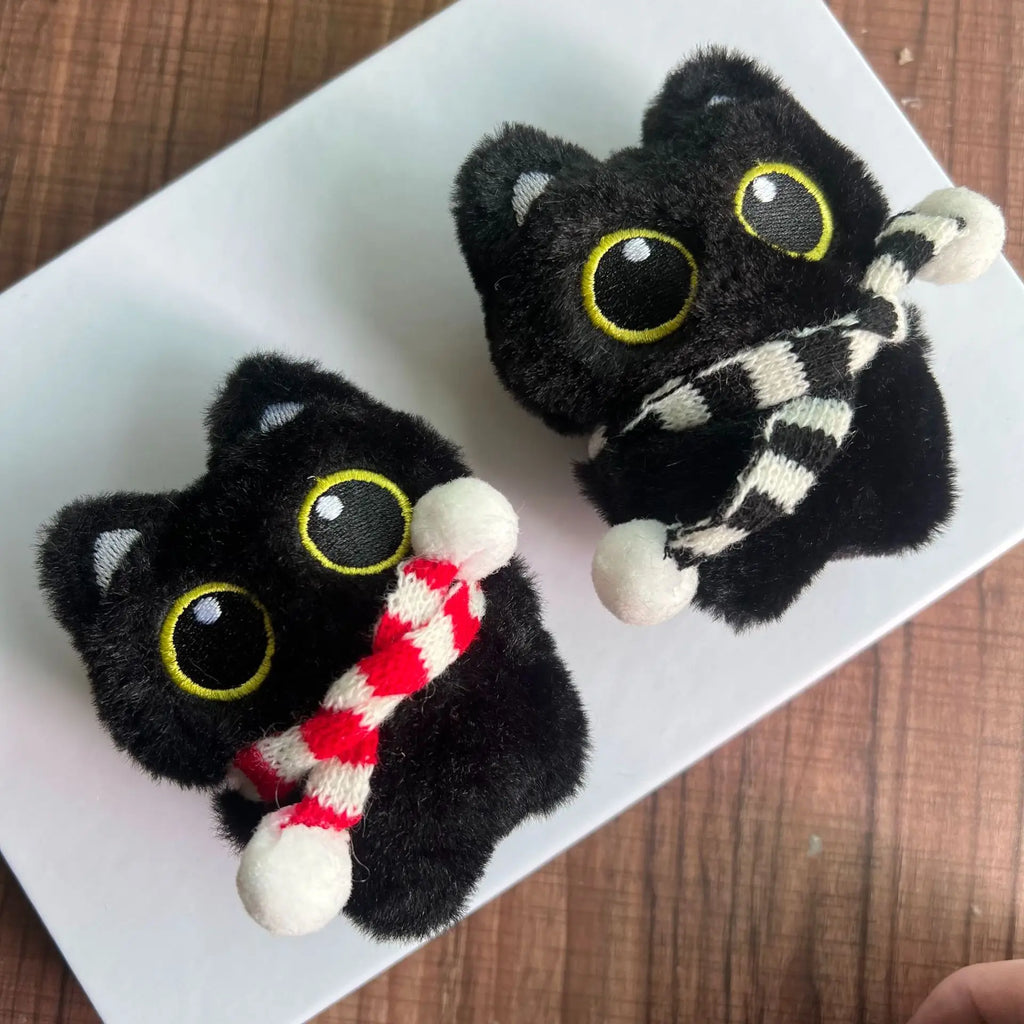Pilot Black Cat Plush Keychain