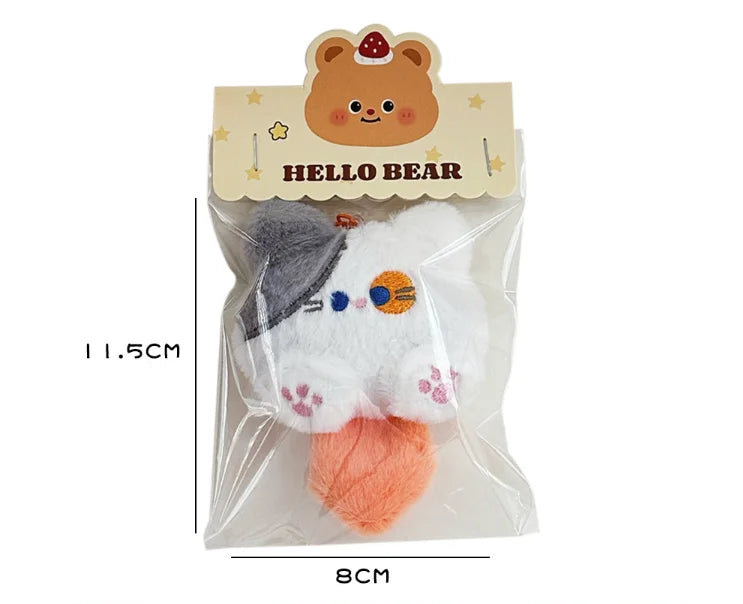 Plush Cat Pendant Keychain