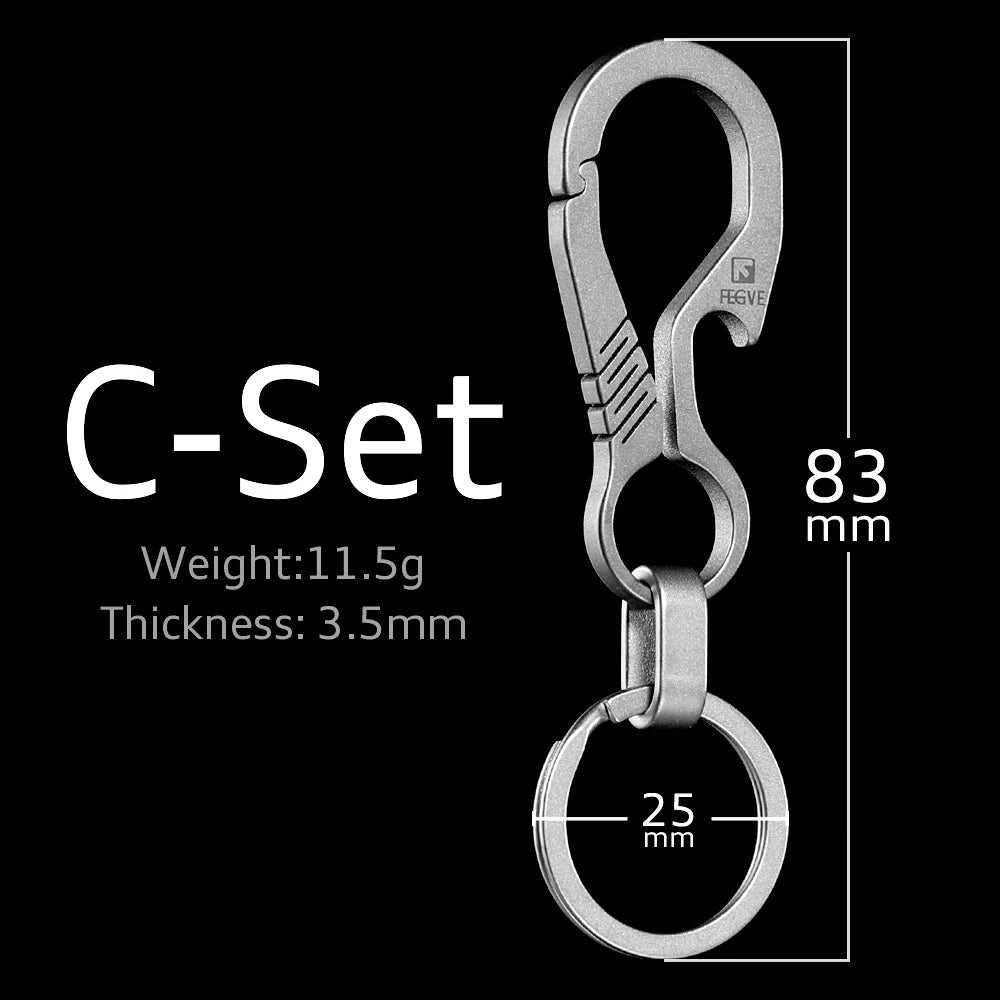 Titanium EDC Keychain Carabiner