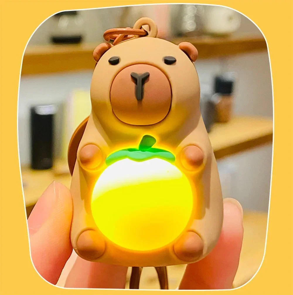 Glow Capybara Kawaii Keychain