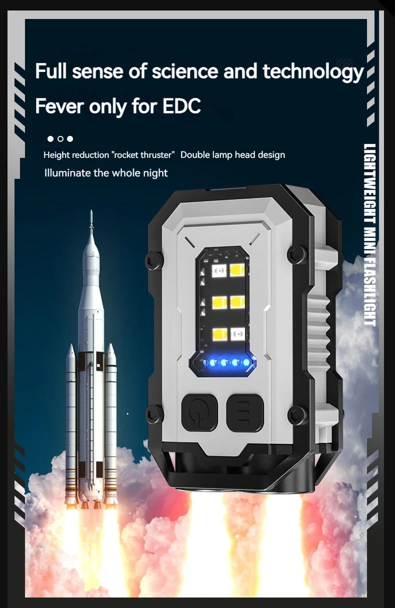 Portable Dual-Light Keychain Torch