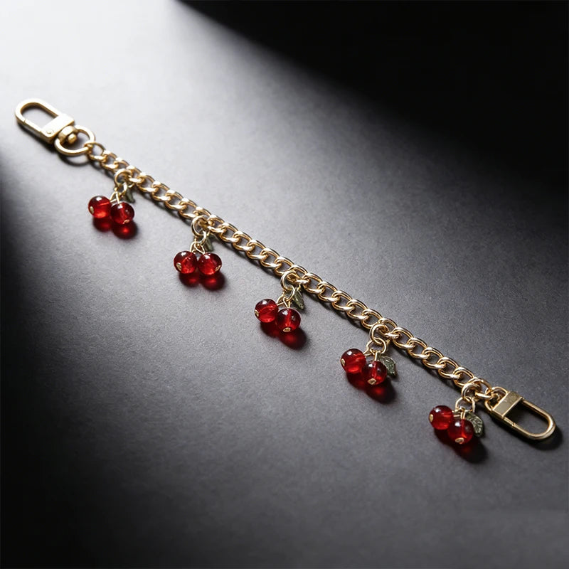 Strawberry & Cherry Bag Chain Charm