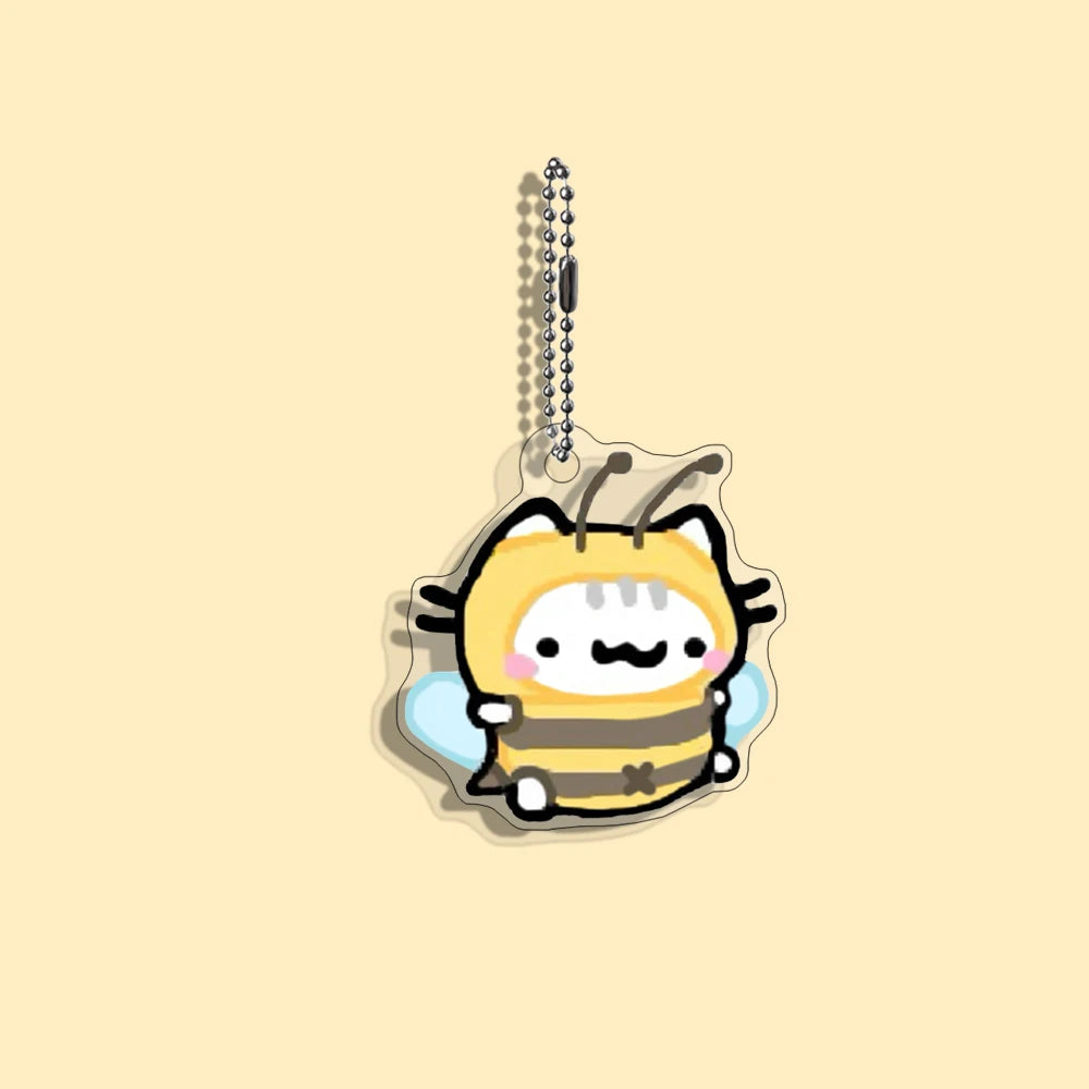 Funny Cat Character Keychain