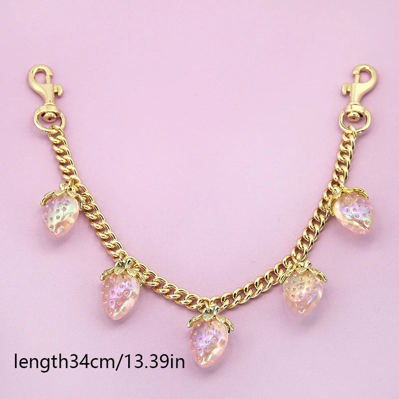 Strawberry & Cherry Bag Chain Charm