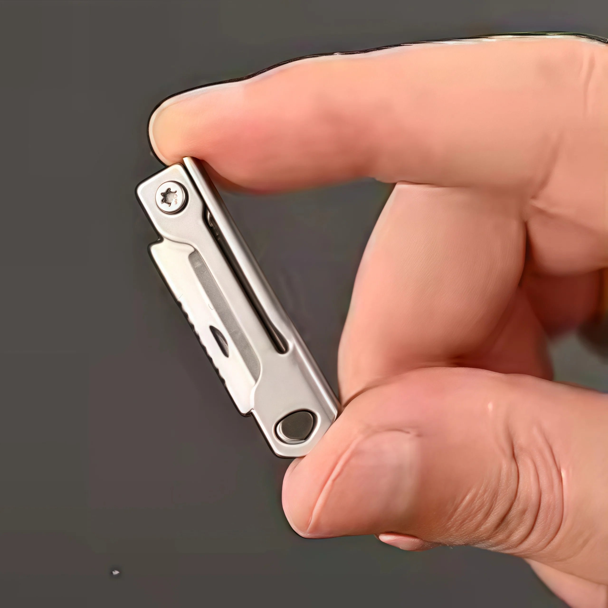 Stainless Steel Mini Folding Knife Keychain