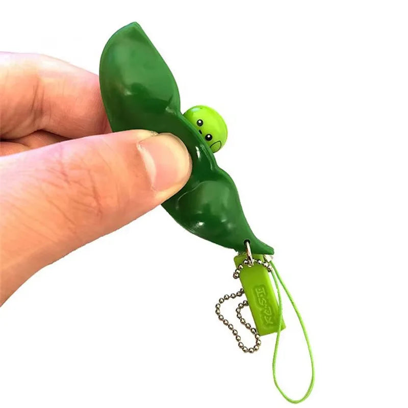 Squishy Edamame Fidget Keychain