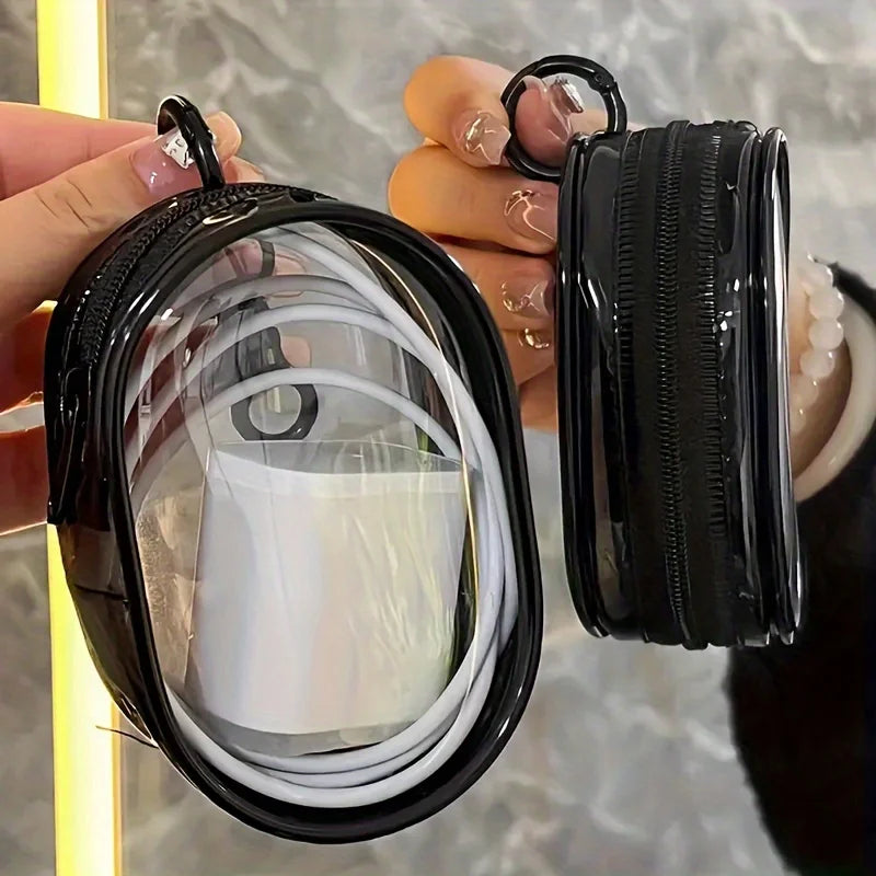 Mini Clear Zipper Pouch Keychain