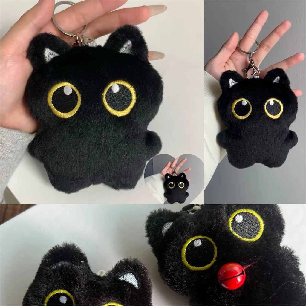 Pilot Black Cat Plush Keychain
