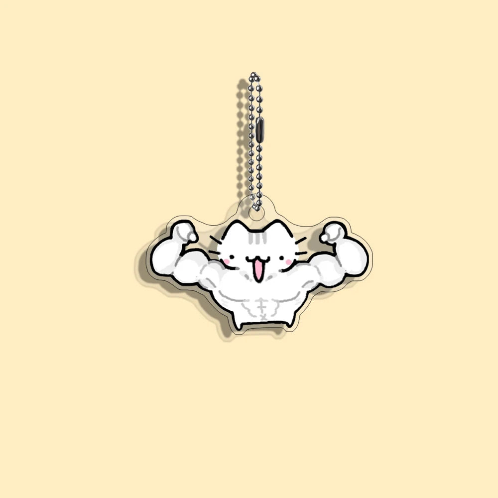 Funny Cat Character Keychain