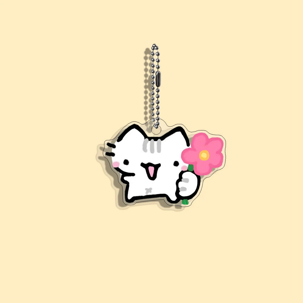 Funny Cat Character Keychain