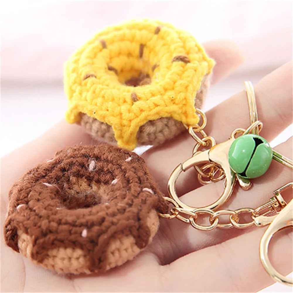 Crochet Fruit & Donut Keychain