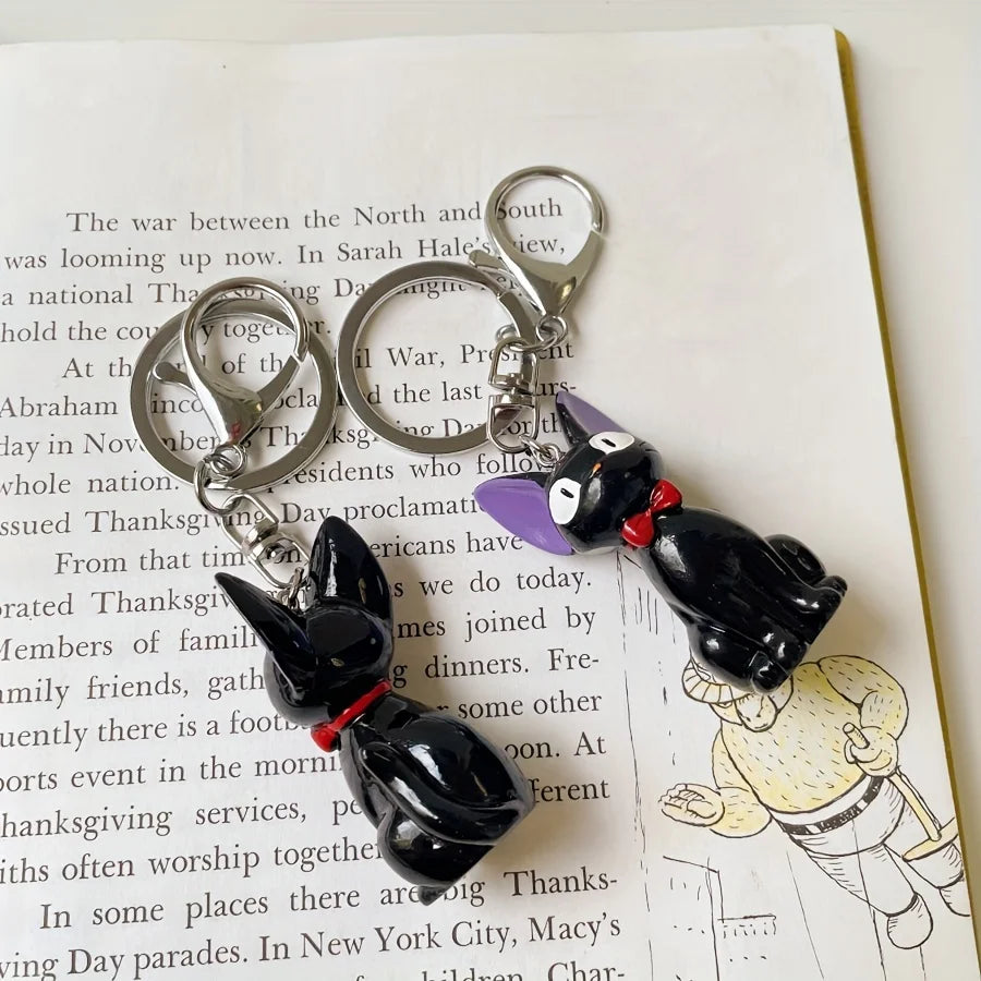 Black Cat PVC Keychain