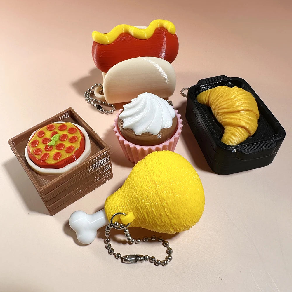 Squishy Food Fidget Clicker Charm