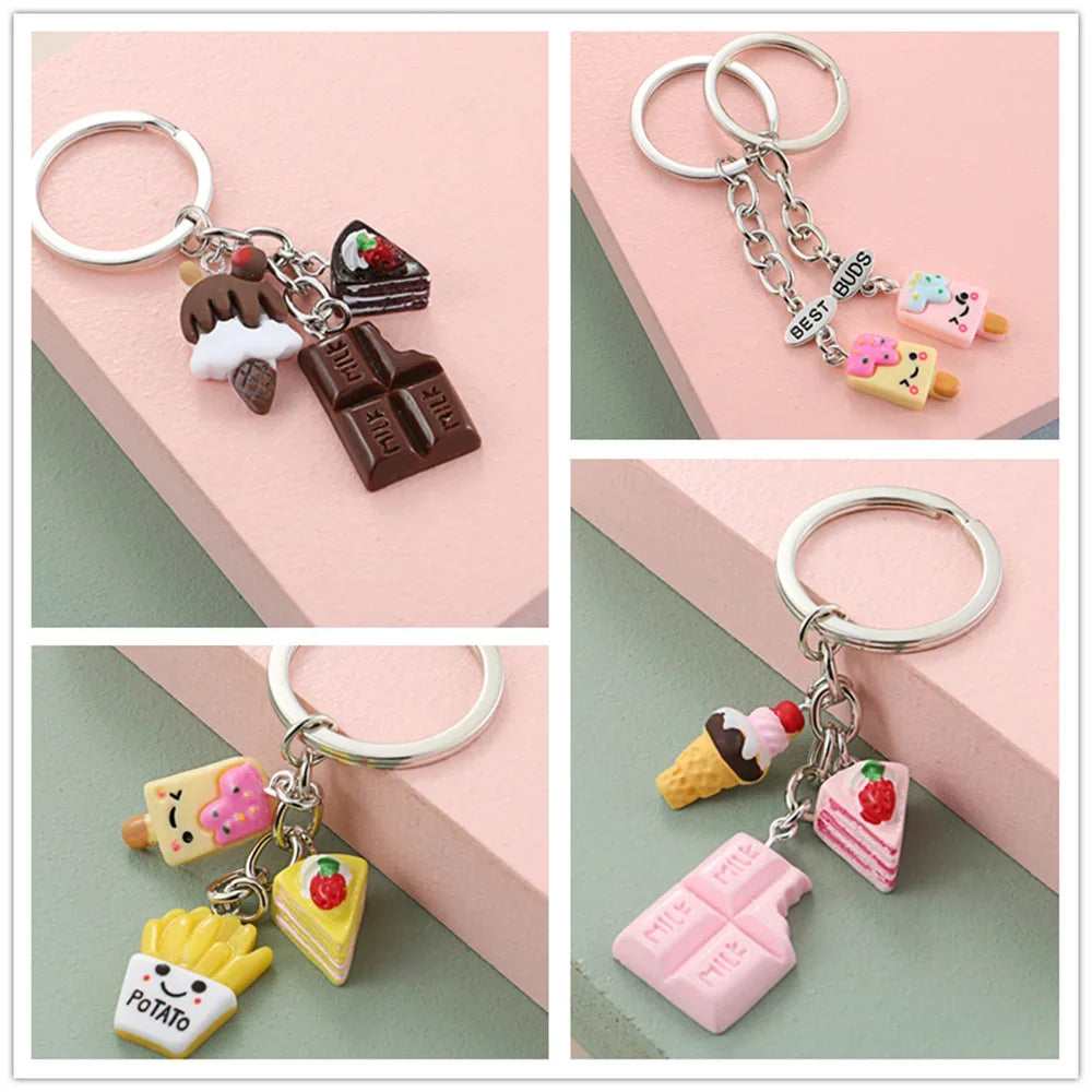 Resin Dessert Charm Keychain