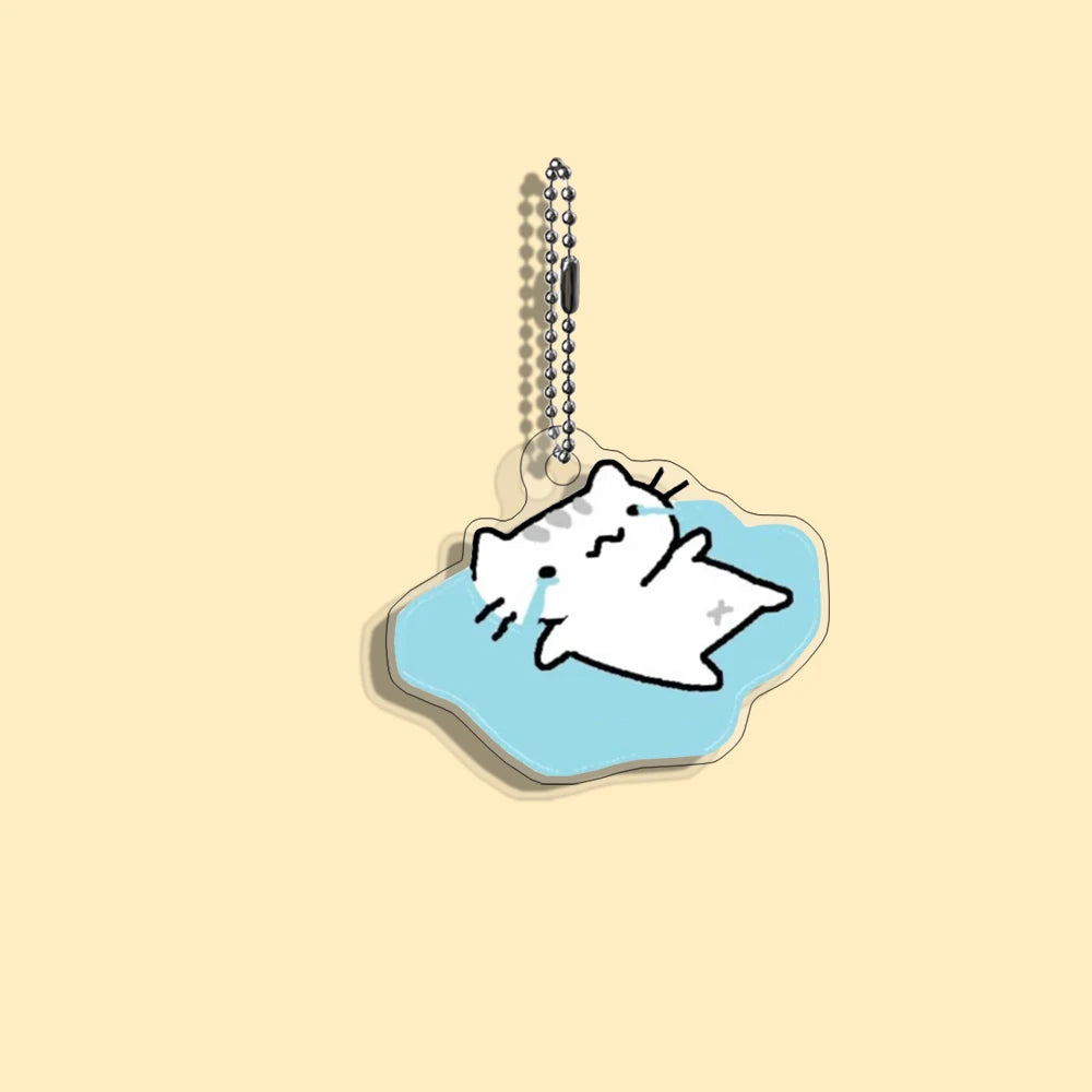 Funny Cat Character Keychain