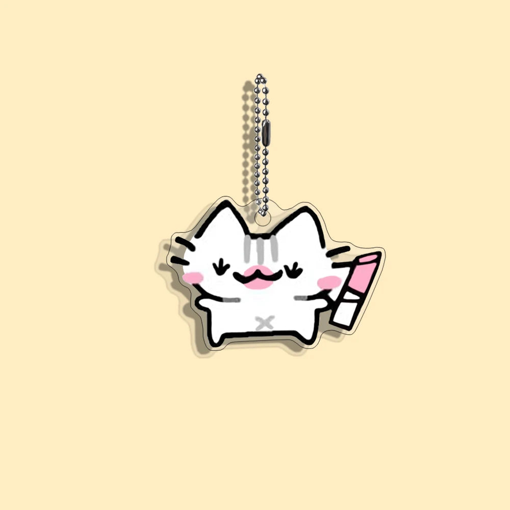 Funny Cat Character Keychain