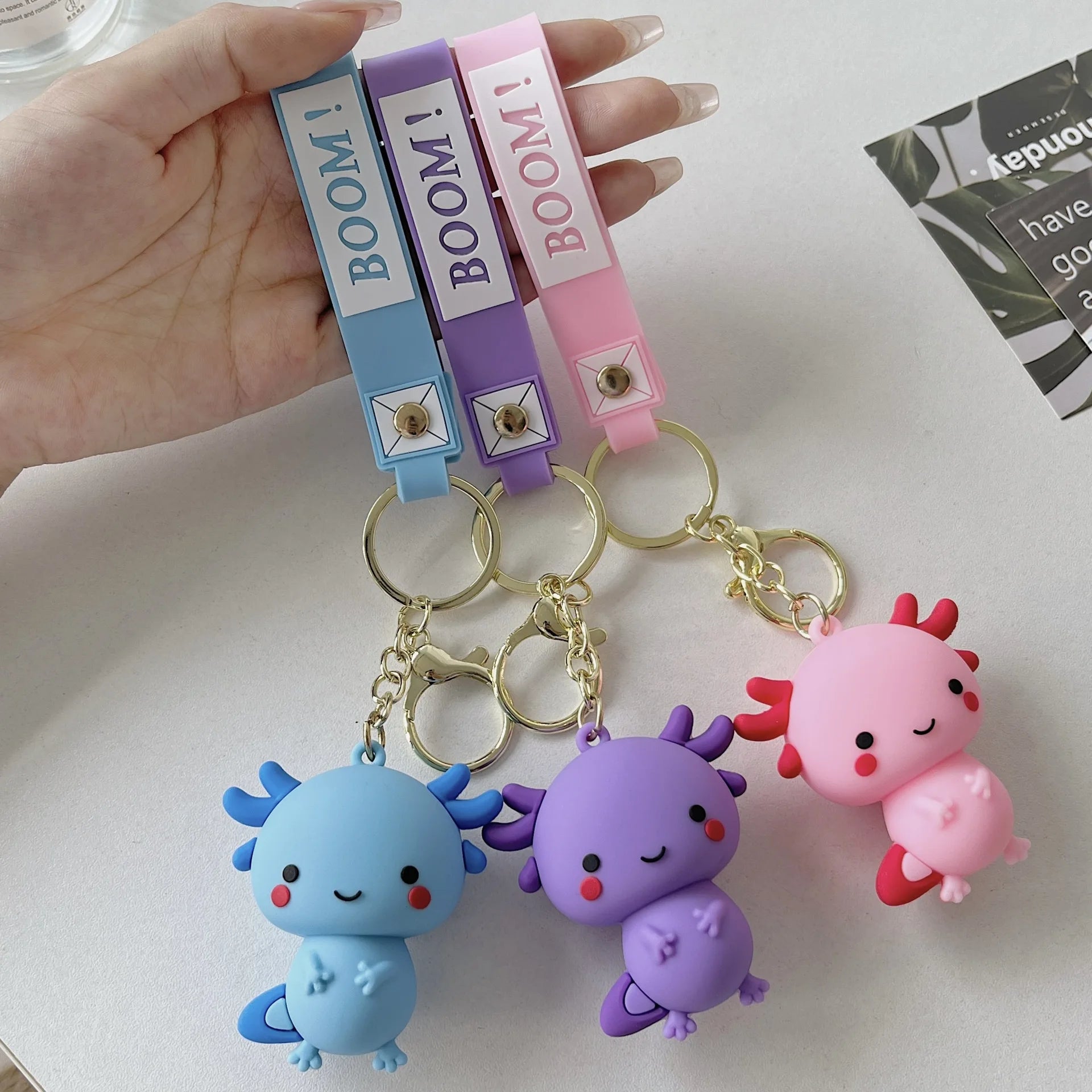 Kawaii Axolotl Keychain
