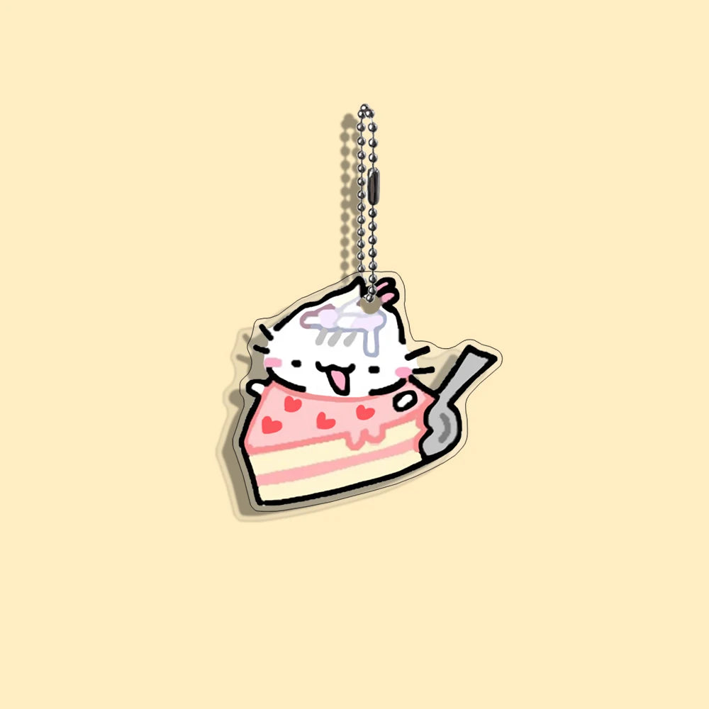 Funny Cat Character Keychain