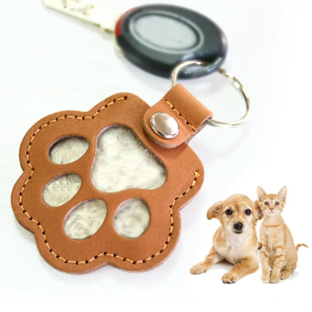 PU leather cat-paw coin pouch keychain that holds AirPods