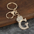 Rhinestone Initial Keychain