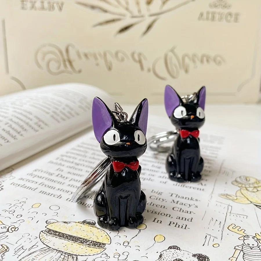 Black Cat PVC Keychain