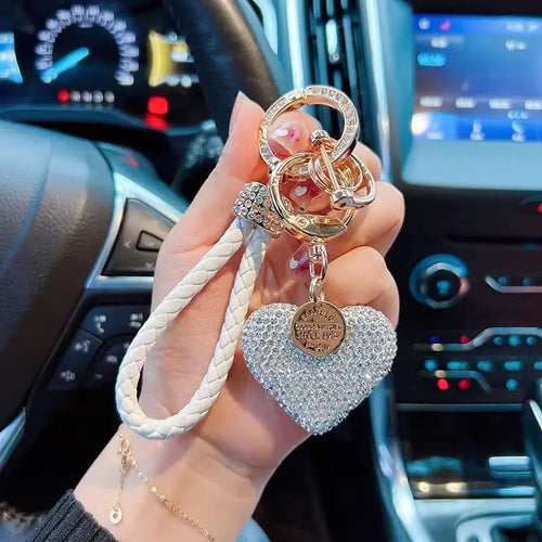 Crystal Heart Car Keychain - main view